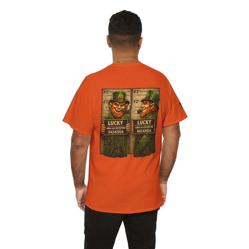 A420: Lucky Leprechaun Mugshot T‑Shirt
