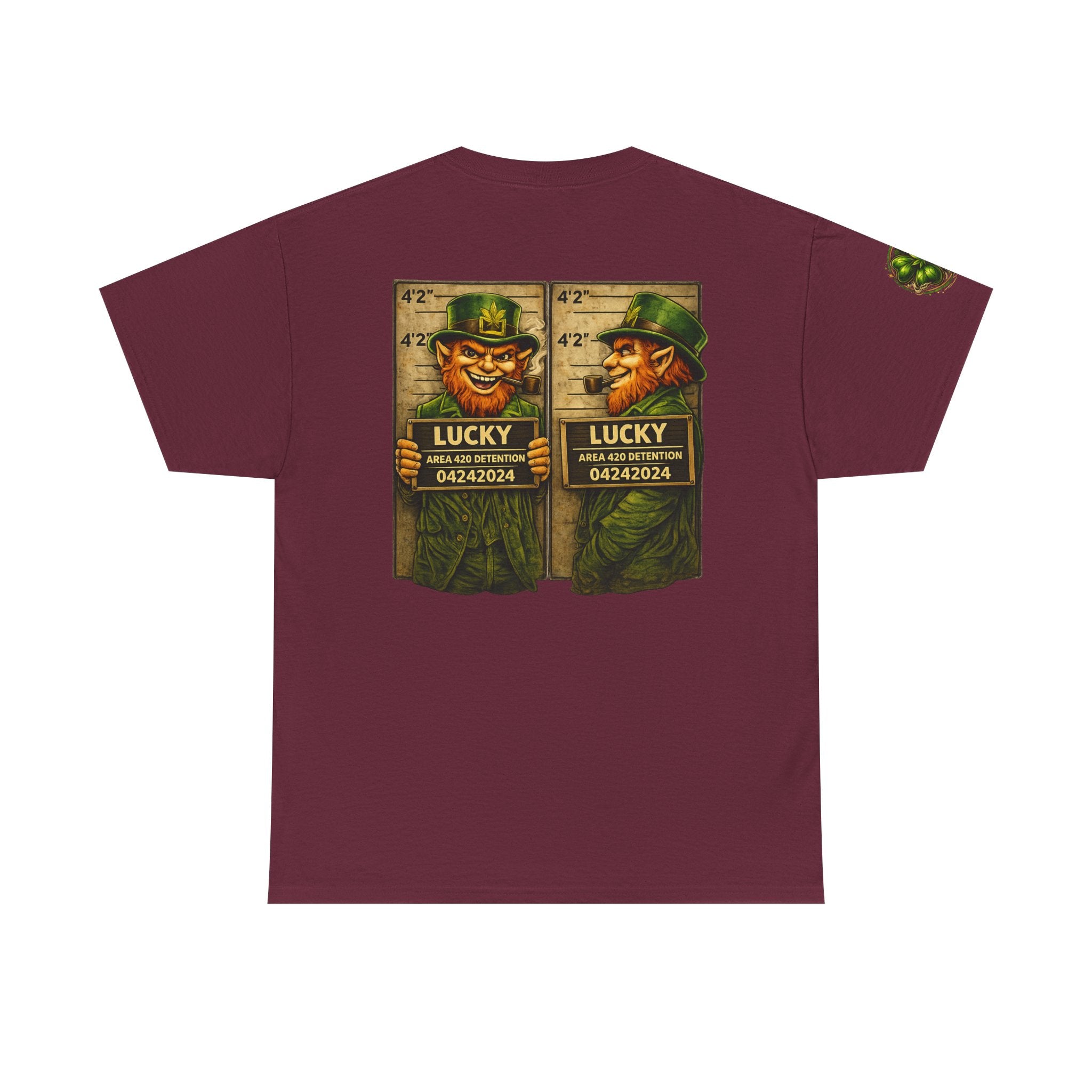 A420: Lucky Leprechaun Mugshot T‑Shirt
