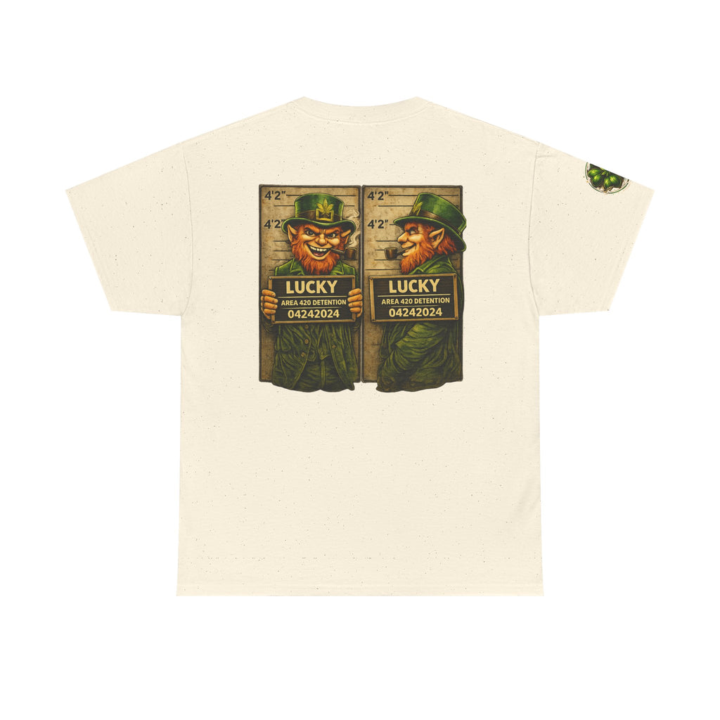 A420: Lucky Leprechaun Mugshot T‑Shirt