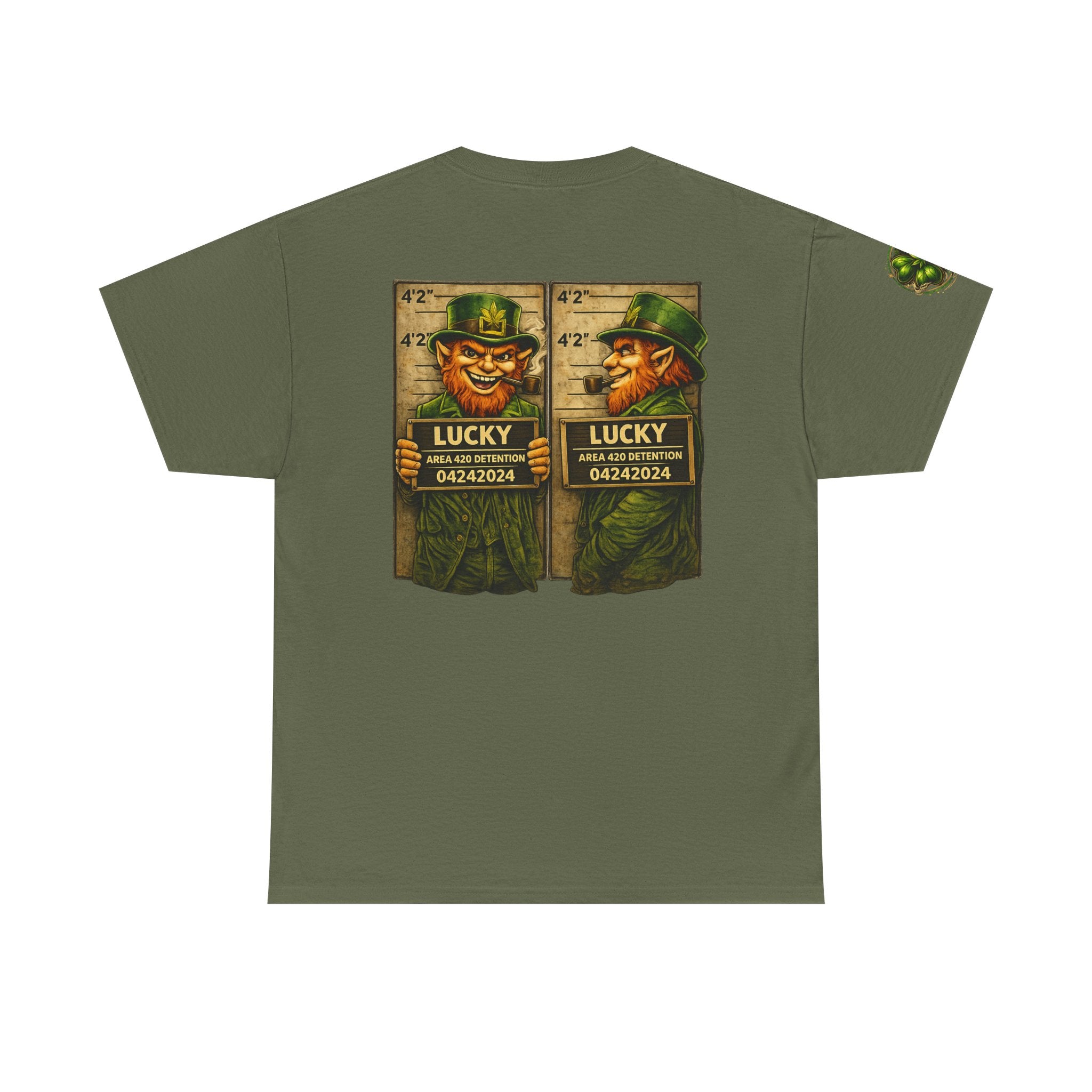 A420: Lucky Leprechaun Mugshot T‑Shirt