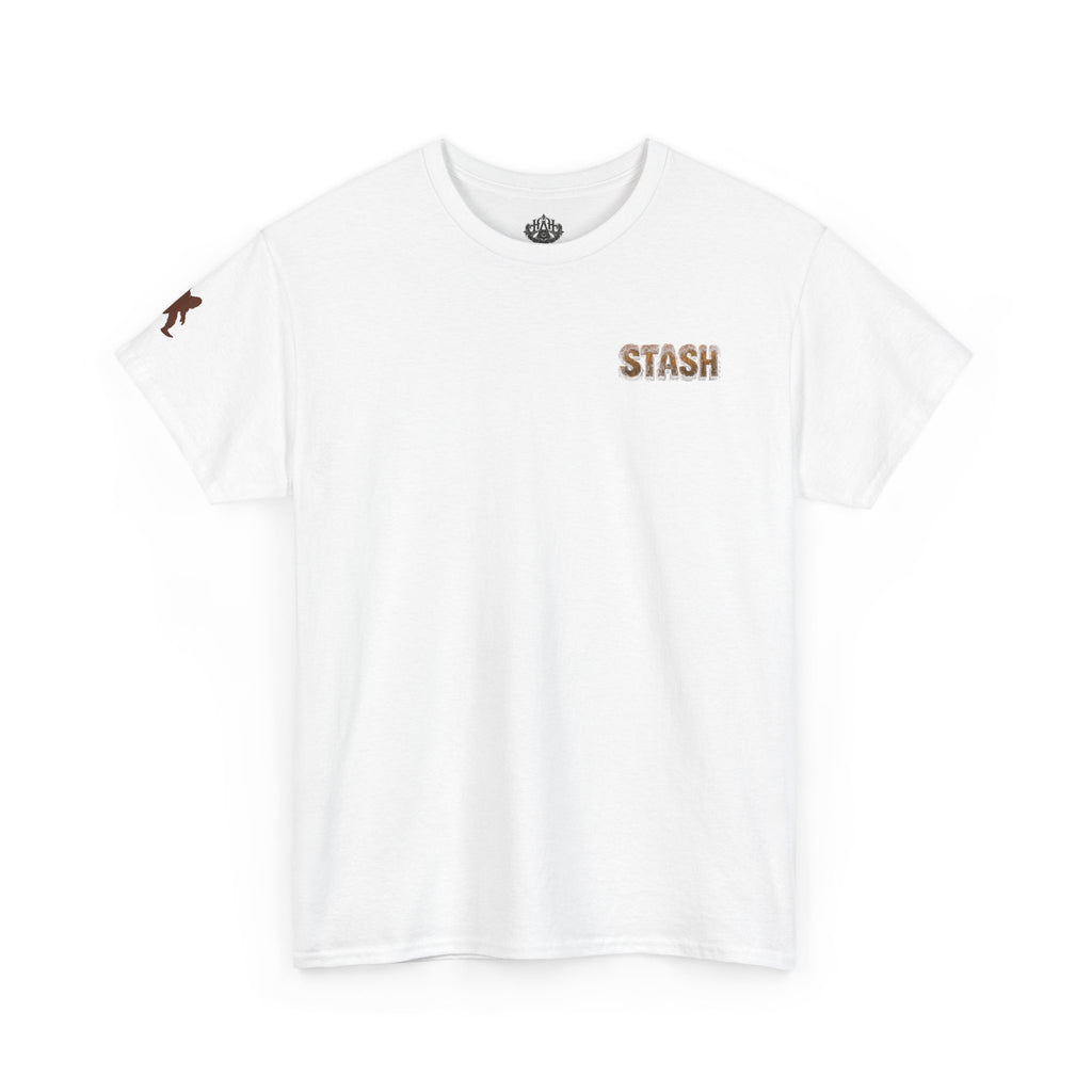 A420: Stash T-Shirt — "STASH" Bigfoot Mugshot Graphic Tee