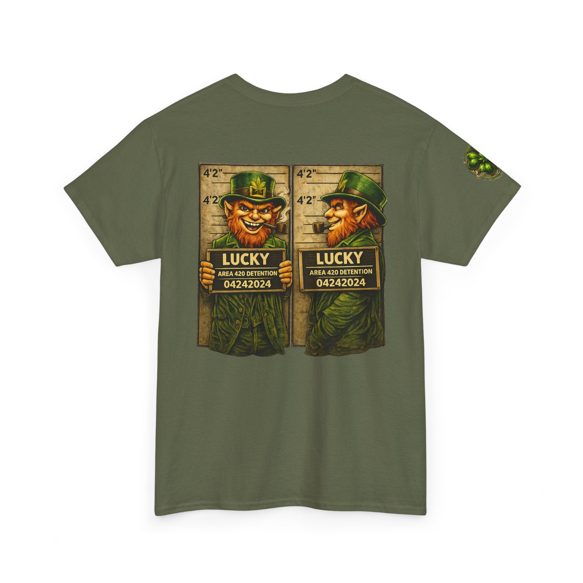 A420: Lucky Leprechaun Mugshot T‑Shirt